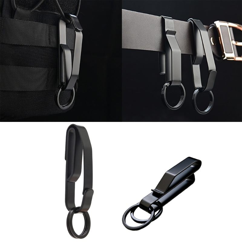 Dignityss Key Holder Belt Key Rings Belt Key Holder Clip Outdoor Stainless Steel Buckle