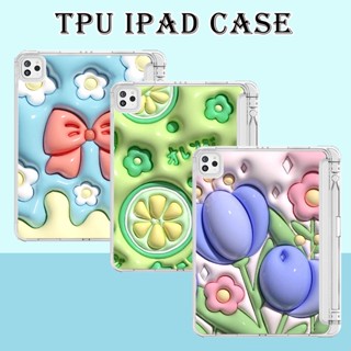 เคส TPU ลายกระต่าย พร้อมปากกา สําหรับ iPad Air4 10.9 gen 10 2022 gen5 gen6 9.7 gen7 gen8 gen9 10.2 Air4 Air5 10.9 pro11 2018 2020 Mini4 5