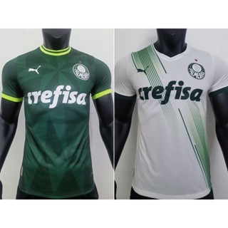 เสื้อกีฬาแขนสั้น ลายทีมชาติฟุตบอล Brazilian League Palmeiras ชุดเหย้า ทีมเยือน สําหรับผู้ใหญ่ 23-24