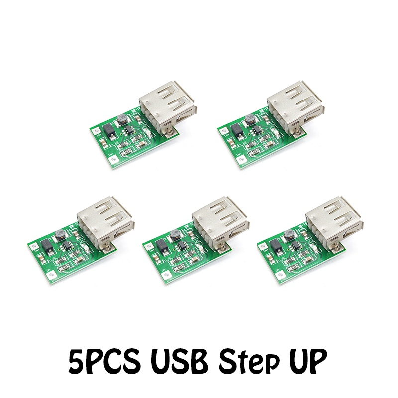 5PCS DC DC 0.9V-5V To 5V 600MA Power Bank Charger Step Up Boost Converter Supply Voltage Module USB Output Charging Circuit Board