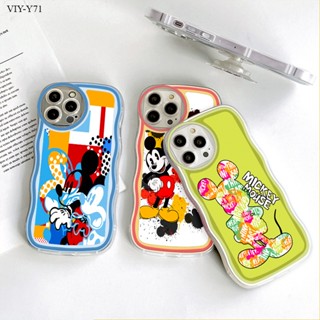 VIVO Y81 Y81i Y85 Y71 Y71i Y91 Y95 Y72 Y52 Y75 Y55 Y76 Y77 5G เคสวีโว่ สำหรับ Case Smiling Mouse Wavy Bracket เคส เคสโทรศัพท์ เคสมือถือ Full Cover Soft Phone Cases Casing