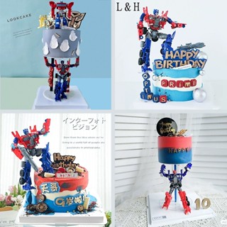 ฟิกเกอร์ Transformer Series Cake Topper Bumblebee Optimus Prime สําหรับตกแต่งเค้ก