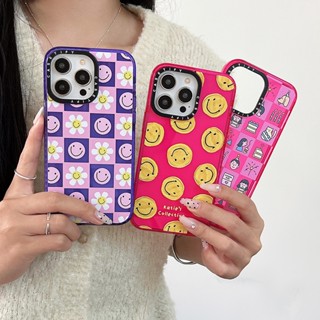 Casetify เคสโทรศัพท์มือถือ กันกระแทก ลายตารางหมากรุก สีชมพู สําหรับ iPhone 14 13 12 11 Pro Max