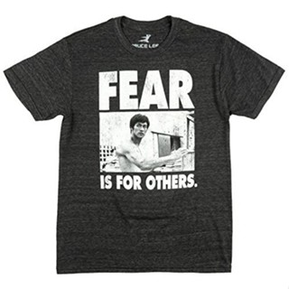 ใหม่【diy Men T Shirt 】เสื้อยืด พิมพ์ลายกราฟฟิค Bruce Lee Fear Is For Others สําหรับผู้ชาย 236665