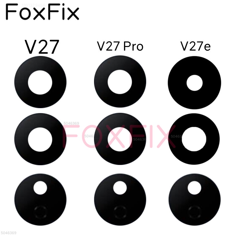 เลนส์กระจกกล้องด้านหลัง แบบเปลี่ยน พร้อมสติกเกอร์กาว สําหรับ vivo V27 Pro V27e V2231 V2246 V2230 V22