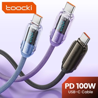 Toocki สายชาร์จ Type C เป็น Type C 100W 6A ชาร์จเร็ว สําหรับ Samsung Xiaomi USBC C-L A-L PD 20W