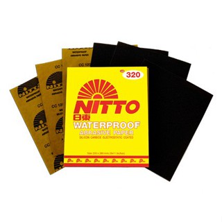์NITTO [ยกแพ็ค] กระดาษทรายน้ำ Nitto นิตโต้ ขายยกแพ็คราคาถูกมาก แพ็คมี 60 แผ่น