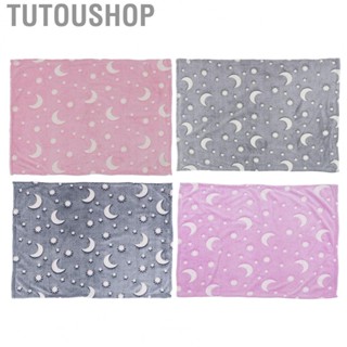 Tutoushop Soft Warm Flannel Print Luminous  Bed Sheet For Children  0.75x1m WP