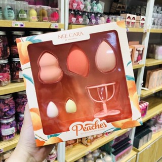 NEE CARA PEACHES BEAUTY BLENDER SPONGE PUFF (N220) นีคาร่า พัฟแต่งหน้า พัฟฟองน้ำ ฟองน้ำแต่งหน้า