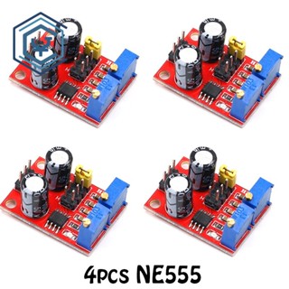 Ne555 โมดูลสเต็ปมอเตอร์ไดร์ฟ ควบคุมสัญญาณคลื่นความถี่ ปรับได้ สําหรับ Arduino Smart Car Square 4 ชิ้น