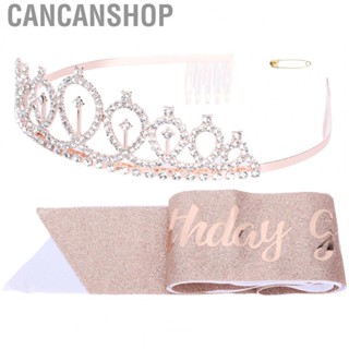 Cancanshop Birthday Girl Sash Tiara Birthday Sash Birthday Decoration for Party for Home