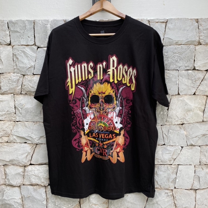 HOT FAShion เสื้อวง GUNS AND ROSES รับประกันแท้ 100% นำเข้าจาก USA