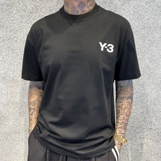 Tahcbg Yohji Yamamoto Y-3 เสื้อยืดคอกลม แขนสั้น ผ้าฝ้าย พิมพ์ลาย ทรงหลวม อเนกประสงค์ สําหรับผู้ชาย และผู้หญิง