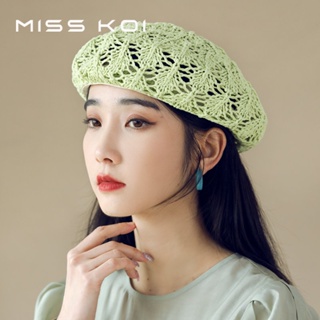 Misskoi [พร้อมส่ง] หมวกเบเร่ต์ ระบายอากาศ เข้ากับทุกการแต่งกาย สไตล์ญี่ปุ่น เรโทร สําหรับผู้หญิง