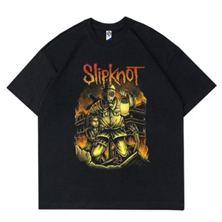 📦พร้อมส่ง Kaos Band Slipknot  t-shirt  rap tee  baju vintage Tees  bootleg