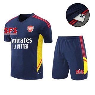 【SFS】เสื้อกีฬาแขนสั้น ลายทีมชาติฟุตบอล Arsenal Jersey 22-23 ชุดเหย้า สีน้ําเงินเข้ม ไซซ์ S-2XL