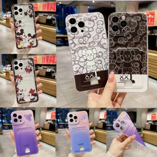 เคสโทรศัพท์มือถือ ซิลิโคนนิ่ม ป้องกันกล้อง ลายมิกกี้เมาส์ มินนี่เมาส์ พร้อมช่องใส่บัตร สําหรับ Honor X7 9X 8X 8S X20 Magic 4 5 Lite Play 30 Plus