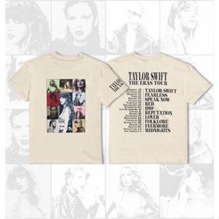 Taylor Swift The Eras Tour 2023 เสื้อยืดแขนสั้นลําลอง ผ้าฝ้าย ทรงหลวม แฟชั่นฤดูร้อน สําหรับผู้ชาย และผู้หญิง