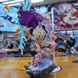 ส่งฟรี พร้อมส่ง โมเดลตุ๊กตา One Piece G5 Series Luffy Nika Luffy Handsome Scene Wano Country Thunderbolt GK สําหรับตกแต่ง