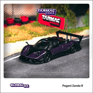 โมเดลรถยนต์ Tarmac Works 1:64 Pagani Zonda R Viola PSO Diecast ของเล่นสําหรับเด็ก