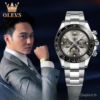 Olevs Watch 6654 นาฬิกาข้อมืออัตโนมัติ อเนกประสงค์ เรืองแสง ปฏิทิน สัปดาห์ ปฏิทิน กันน้ํา 30 เมตร สําหรับผู้ชาย