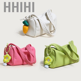 Hhihi Woman  with Pendant Fashionable Lovely Appearance Bright Pure Color PU Female Shoulder Bag