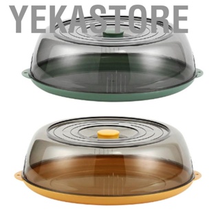 Yekastore Dish Cover PET Heat Insulation Storage Transparent Dustproof for Home Picnic Cooking