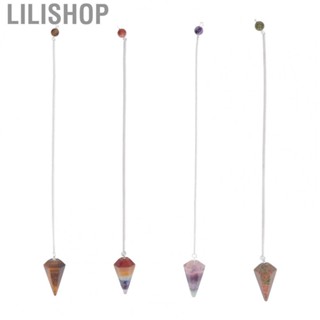 Lilishop Cone Stone Pendant  Hexagonal Pointed Stone Pendant Necklaces Various Specifications Good Texture  for Decoration