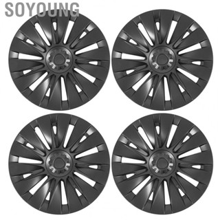 Soyoung 4pcs Hubcaps Wheel Rim Cover Hubcaps Replacement for Tesla Model Y 19in Wheels 2020 to 2023 Automobile Hubcap