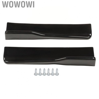 Wowowi Rear Side Skirt Winglets  Stylish ABS Strong Adhesion Rear Side Skirt Winglets Diffuser Bright Black 2 Pcs  Collision Universal  for SUV