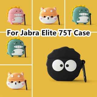 พร้อมส่ง!  เคสหูฟัง แบบนิ่ม ลายการ์ตูน สําหรับ Jabra Elite 75T Jabra Elite 75T