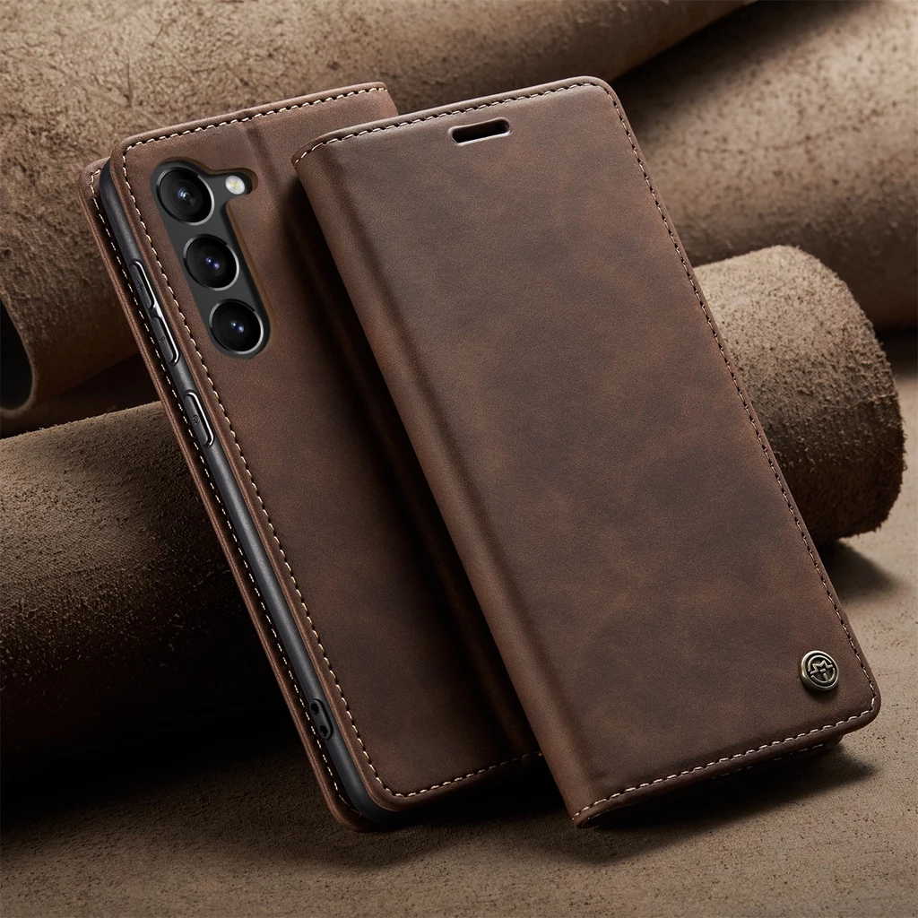 เคส Case for Samsung Galaxy A17 A27 A37 A57 A07 A06 A56 A36 A26 A16 A15 A25 A35 A55 A34 A54 A14 A13 A04 A04s A23 A53 A73 5G เคสฝาพับ เคสหนัง โทรศัพท์หนัง PU TPU นิ่ม ฝาพับแม่เหล็ก พร้อมช่องใส่บัตร สไตล์เรโทร Leather Flip Cover Magnetic Wallet C013