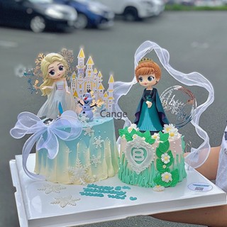 Pvc Princess Aisha ตกแต่งเค้กตกแต่งตกแต่ง Anna Aisha Ice Que…