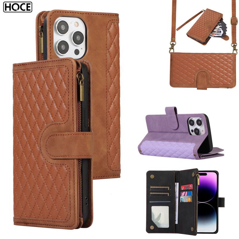 โฮซ 360°ฝาครอบทั้งหมดกระเป๋าซิปCrossbodyหนังเคสโทรศัพท์สําหรับIphone 17 16 15 14 13 12 11Pro Max XS XRตาข่ายกระเป๋าสตางค์Bilayerพับกรณี – โปรปัง