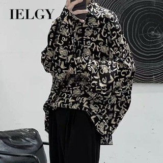 IELGY เสื้อเชิ้ตแขนยาว เข้ากับทุกการแต่งกาย สําหรับผู้ชาย