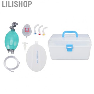 Lilishop Home Portable Resuscitator  Manual Resuscitator Green Ergonomic Design PVC PP  for Household