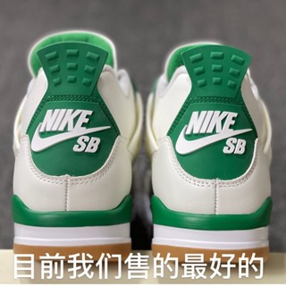 【GD คุณภาพสูง】sb x Air Jordan รองเท้าผ้าใบลําลอง สําหรับผู้ชาย สีเขียวสน 4 นิ้ว DR5415-103 AJ4 USsize7--13 UDQX