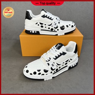 ใหม่ Lou1s Vuitton Trainer รองเท้าลําลองแฟชั่น หรูหรา คุณภาพสูง สําหรับฝึกซ้อม