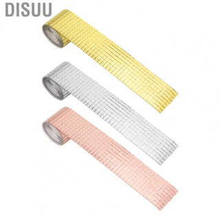 Disuu Tile Mosaic Square   Mirror Mosaic Sheet Bright Good Reflection Effect Sufficient Quantity Self Adhesive  for Home Decorating