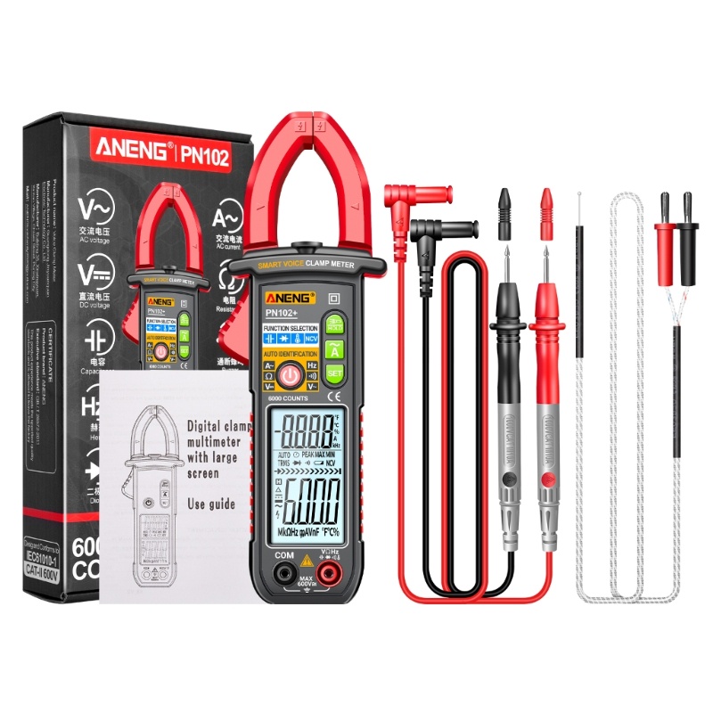 HL แคลมป์มิเตอร์มัลติมิเตอร์แบบดิจิตอล AC-Current 6000 นับแอมป์มิเตอร์เครื่องทดสอบแรงดันไฟฟ้า