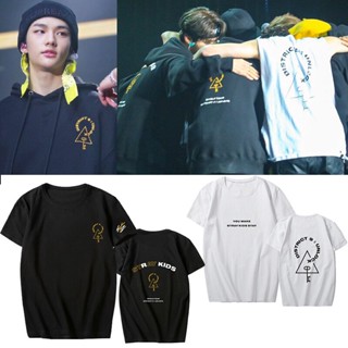 เสื้อยืด พิมพ์ลาย Kpop Stray Straykids Concert District 9 Unlock สําหรับผู้ชาย