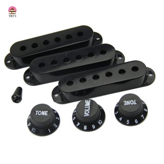 ฝาครอบลูกบิดบังโคลน ขนาด 50 มม. 52 มม. สีดํา สําหรับ Fender Stratocaster Pickup Covers