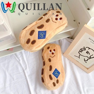 Quillan Kawaii กระเป๋าดินสอกระเป๋าเครื่องเขียนลายการ์ตูนถั่วลิสงสไตล์เกาหลีสําหรับเด็ก