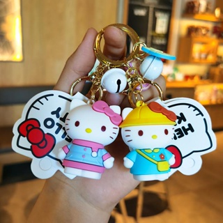 Kawaii Sanrio พวงกุญแจ จี้ตุ๊กตา Hello Kitty น่ารัก ขนาดเล็ก สําหรับห้อยกระเป๋าเป้สะพายหลัง