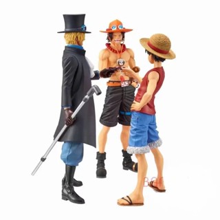 โมเดลฟิกเกอร์ One Piece Luffy Ace Sabo Three Brothers Yuyi Wine Boxed สําหรับตกแต่ง