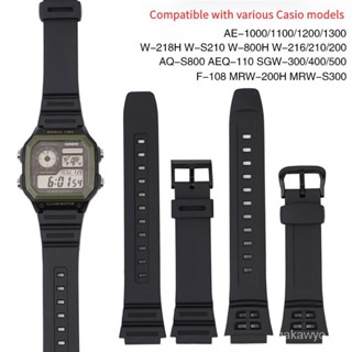 สายนาฬิกาข้อมือยาง อินเตอร์เฟส 18 มม. สําหรับ CASIO AQ-S810W W-735H SGW-300