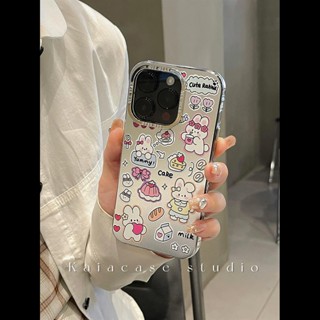 เคสโทรศัพท์มือถือ กันกระแทก ลายดอกไม้ กระต่ายน่ารัก สไตล์เกาหลี สําหรับ Apple Iphone 14promax 13 12 11 14pro 13pro 14