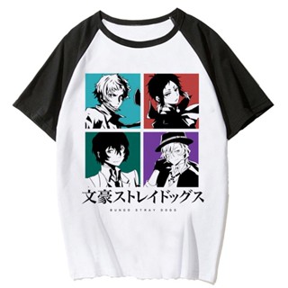 เสื้อยืด พิมพ์ลายกราฟฟิค Bungou Stray Dogs สไตล์สตรีท สําหรับผู้หญิง y2k