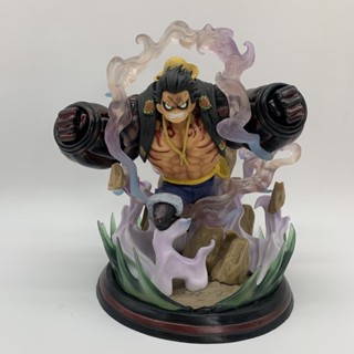 ตุ๊กตาฟิกเกอร์ One Piece Double Fist Luffy Four-speed Luffy Combat Form Iron Fist Luffy สําหรับตกแต่ง