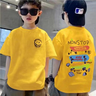 พร้อมส่ง เสื้อยืดแขนสั้น แฟชั่นฤดูร้อน สําหรับเด็กผู้ชาย ไซซ์ 100-160 2023